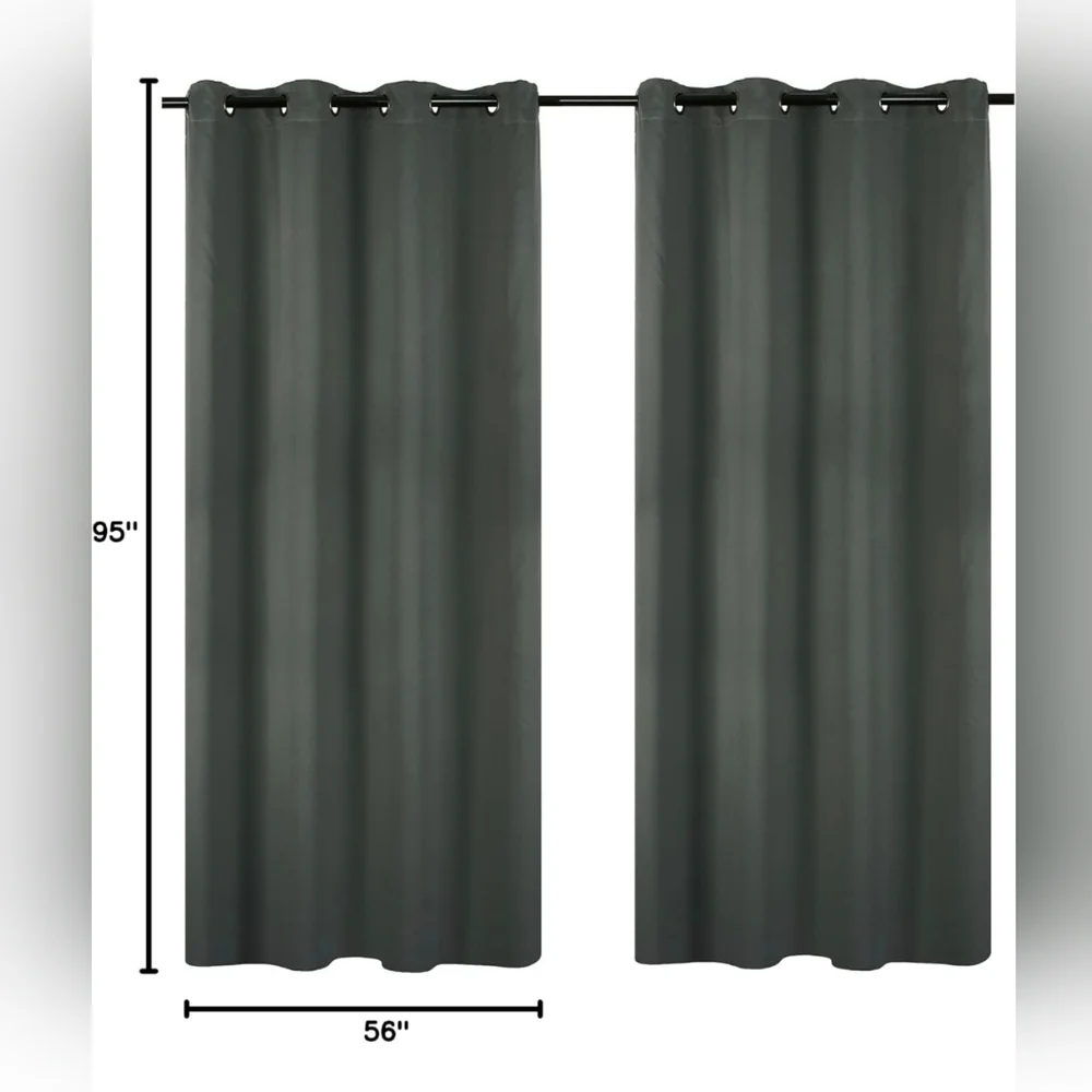 91 Luxura Light Reducing Privacy Grommet Curtain Panels (Set of 2) 56